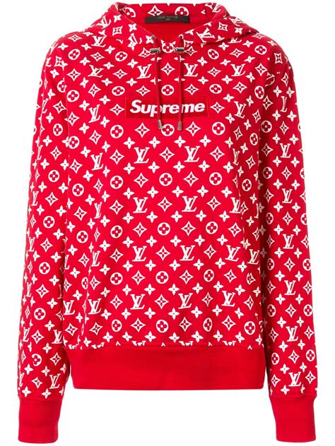 louis vuitton hoodie red